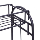 GAOMON 2-tier Standing Plant Stand Round Pattern Plant Rack Black