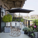 GAOMON Iron Wire Single Rocking Chair with Backrest Simple Classic Lightweight Chair