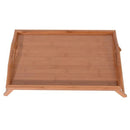 GAOMON Bamboo Tray Tea Table with Folding Legs Desk Wood Color