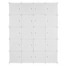 GAOMON 5-layers 20-grids Modular Closet Cabinet Storage  Shelves Cube Organizer White