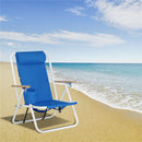 GAOMON Portable Beach Chair with Adjustable Headrest Single Beach Chair Blue