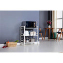 GAOMON 3-tier Widened Cart Multi-function Layer Cart Movable Storage Rack White