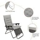 GAOMON Folding Chair Cushion Portable Comfortable 124x48x8cm Grey