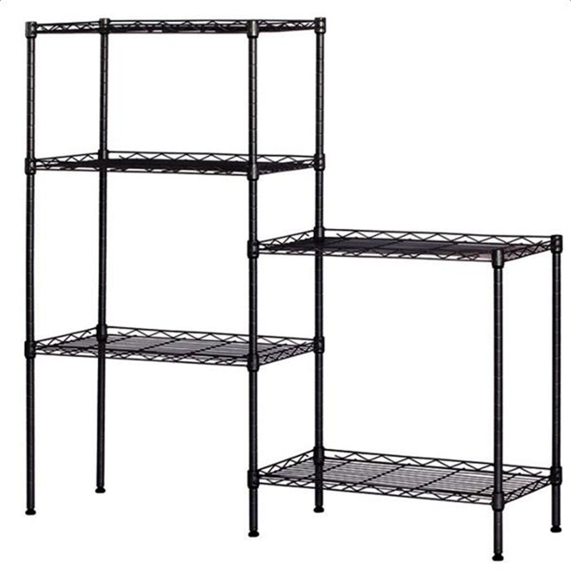 RONSHIN Metal Storage Shelves Home Kitchen Microwave Oven Rack Organizer Black