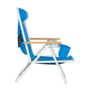 GAOMON Portable Beach Chair with Adjustable Headrest Single Beach Chair Blue