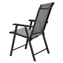 GAOMON 4pcs/set Portable Folding Chairs with Armrests Grey