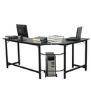 GAOMON L-Shaped Office Desk Home Corner Gaming Desk Computer Table Black