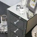 GAOMON Modern Mirrored Night Stands with 3 Drawers Bedside Table End Table