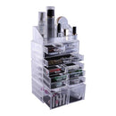 GAOMON 4Pcs/Set Makeup Organizer Plastic Cosmetic Storage Drawers Display Box Transparent