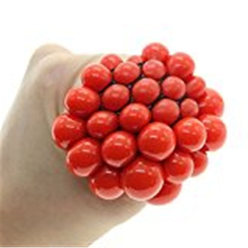 YIWA Soft Rubber Grape Ball Funny Relief Soothing Fidgets Toy Vent Toy Red