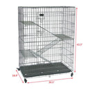 GAOMON Pet Wire Cage Folding Game Fence Portability Cat Nest with Climbing Ladder Silver