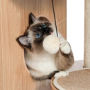 GAOMON Wooden Cat Tree Multi-level Cat Climbing Tower Beige