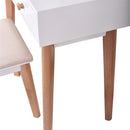 GAOMON Dressing Table Bedroom Solid Wood Simple Dressing Table White
