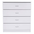 AMYOVE Fiberboard Wood Cabinet Dresser with 4-drawer White