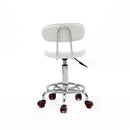 GAOMON Salon Stool Leather Sponge Adjustable Spa Bar Stool White