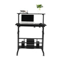 AMYOVE Standing Lifting Computer Table Height Adjustable Laptop Desk Black