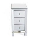 GAOMON Modern Mirrored Night Stands with 3 Drawers Bedside Table End Table