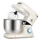 COSVALVE Kitchen Stand Mixer 6 Speeds Low Noise Mixing Pot White