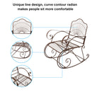 GAOMON Iron Wire Single Rocking Chair with Backrest Simple Classic Lightweight Chair