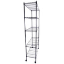 GAOMON 165*90*35 Shelving Rack Storage Rack 5-Layer Metal Rack Black