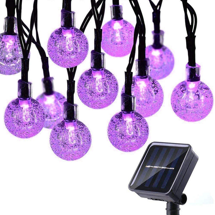 CYNDIE LED Solar String Light Purple Bat Light for Halloween Party Decorations