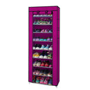 GAOMON 10-layer Shoe Rack Room-Saving Shoe Cabinet Rose Red