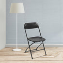 GAOMON 5pcs Folding Chair Plastic Portable Stackable Patio Stool Black