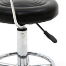 GAOMON Rolling Swivel PU Leather Salon Stool Office Chair with Back Support Black
