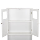 GAOMON 3 Tiers Bathroom Cabinet Double Doors Waterproof Space-Saving Storage Cabinet