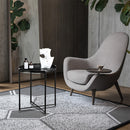 GAOMON Round Table Living Room Sofa Bed Side Table Black