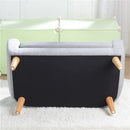 GAOMON Children Sofa for 2 Kids with Detachable Cushion for Living Room Grey