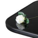 GAOMON Iron Patio High Bar Table 5mm Tempered Glass Exquisite Workmanship Table