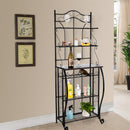 GAOMON 5-tier Metal Kitchen Rack Storage Holder Organizer Black