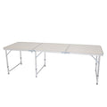 AMYOVE Folding Table for Home Picnics Camping Trips Buffets Barbecues White