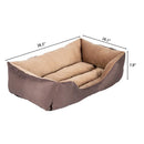 GAOMON 28" Pet Mat Kennel For Pet Cat Dog Non-slip Bottom Brown