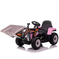 WHIZMAX Kids Ride on Excavator Electric Construction Vehicle with Bucket Pink