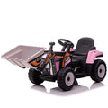 RCTOWN Kids Ride on Excavator Electric Construction Vehicle with Bucket Pink