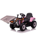 GAOMON Kids Ride on Excavator Electric Construction Vehicle with Bucket Pink