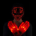 WHIZMAX Halloween Scary LED Mask with Light Up Gloves Kit