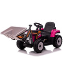 GAOMON Kids Ride on Excavator Electric Construction Vehicle with Bucket Rose