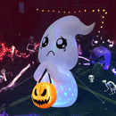 GAOMON 5FT Halloween Inflatable Cute Ghost with Pumpkin