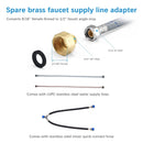 GAOMON Waterfall Bathtub Faucet Brushed Gold Widespread Bathtub Faucet Set for 3 Hole with Water Supply Lines