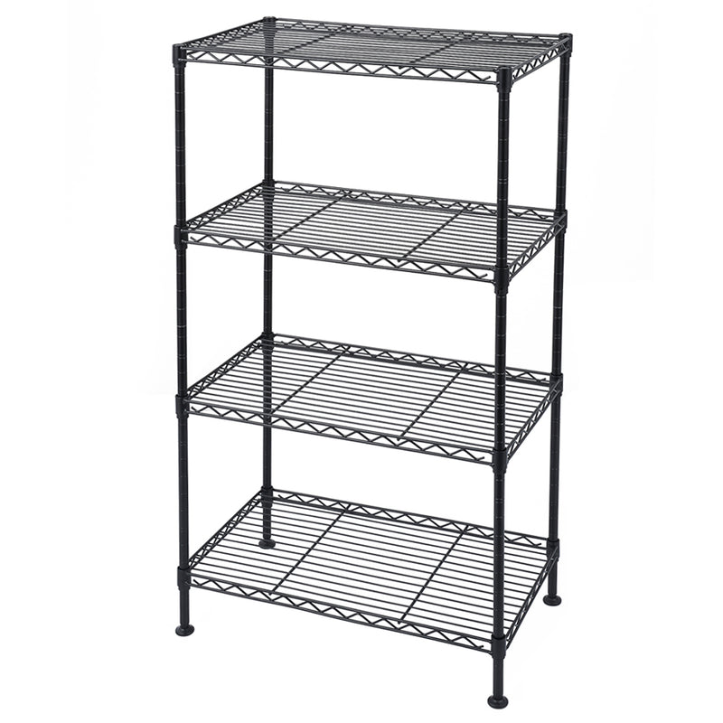 RONSHIN 4-tier Adjustable Layer Spacing Household Metal Shelf 50*30*80cm Black