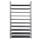 GAOMON Shoe Rack Organizer Storage Shoe Shelves 10-tier Stand Black