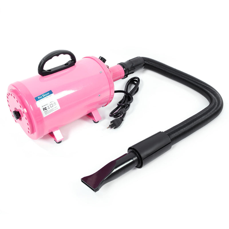 BEESCLOVER 2800W Pet Blow Hair Dryer Dog Grooming Cleaning Accessories Pink