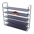 RONSHIN 5-layer Shoe Rack 100cm Super Wide Extra Large Black