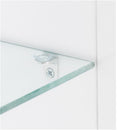 GAOMON LED Cabinet TV White Particle Board TV Stand w/Single Drawer White