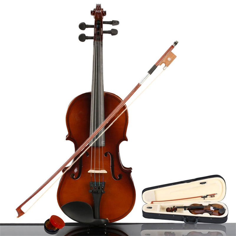 YIWA 1/4 Acoustic Violin with Box Bow Rosin Natural Violin Musical Instruments