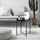 GAOMON Round Table Living Room Sofa Bed Side Table Black