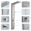 GAOMON 1.5m Shower Screen Five Water Outlet Modes Stainless Steel Silver